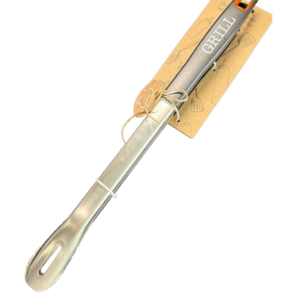 NWT Mud Pie Led Grilling Tongs Silver Black